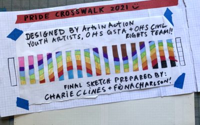 Rainbow Crosswalk in Downtown Rockland